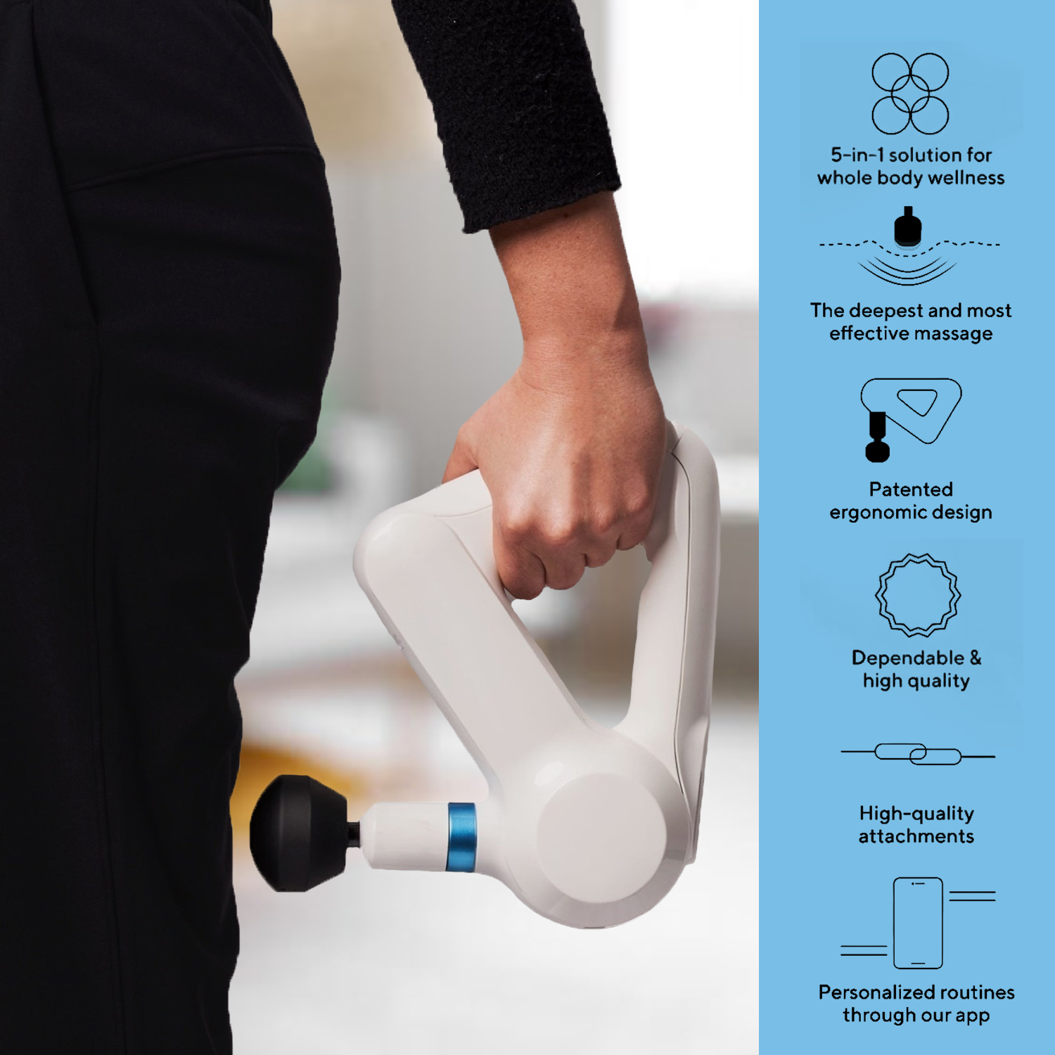 Muscle Massager Gun – Deep Tissue Percussion Massage Gun for Recovery & Pain Relief Muscle massager gun - Tophatter Daily Deals