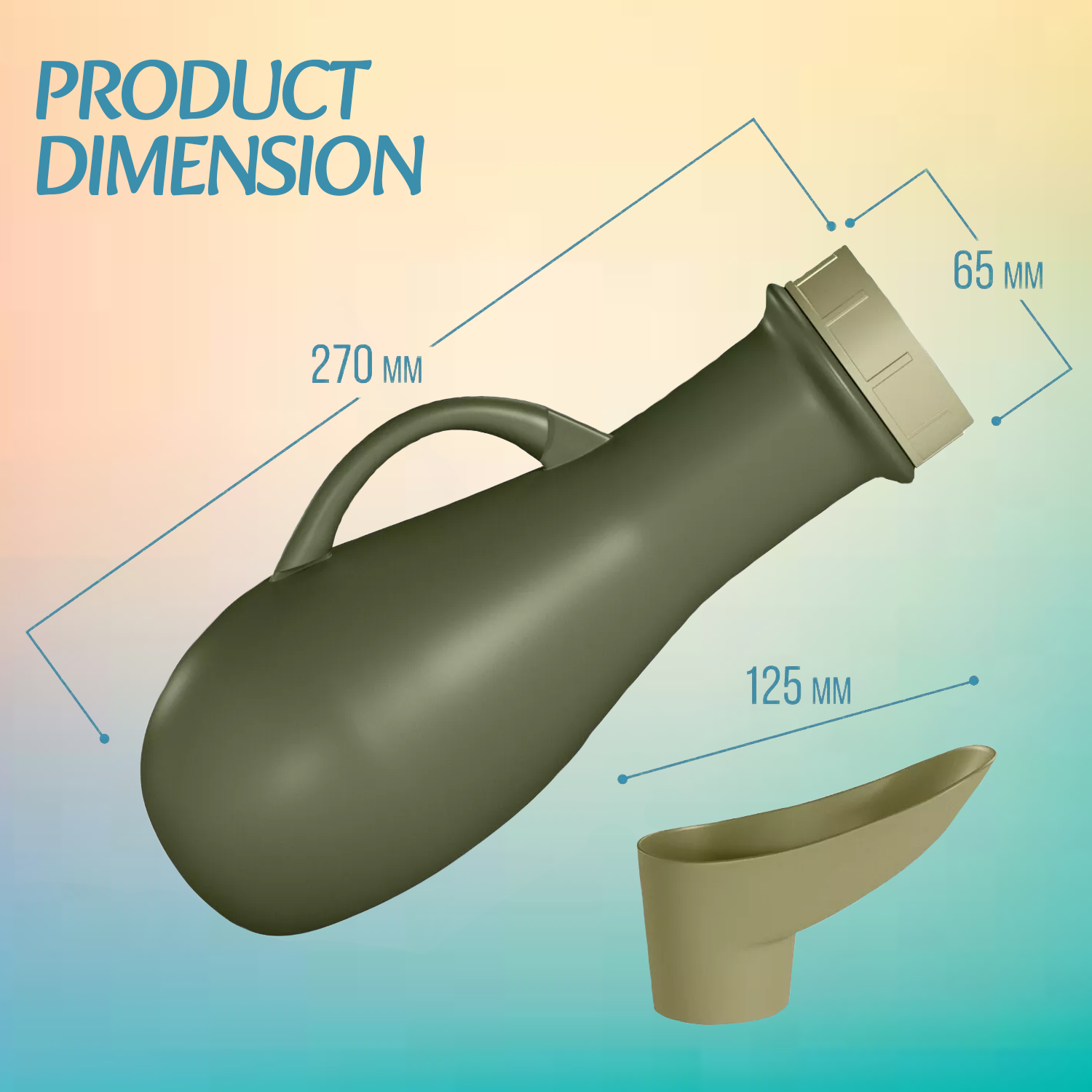 Portable Urinal Bottle – Travel Wee Bottle for Men & Women, Ideal for Car & Camping Sports & Outdoor - Tophatter Daily Deals