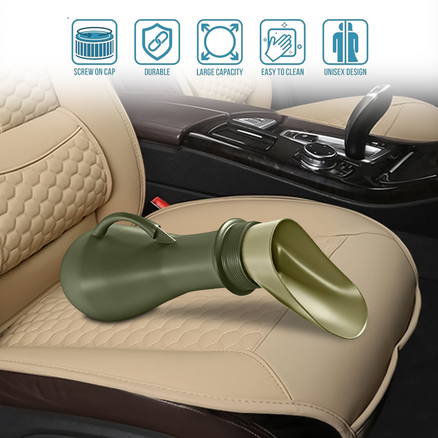 Portable Urinal Bottle – Travel Wee Bottle for Men & Women, Ideal for Car & Camping Sports & Outdoor - Tophatter Daily Deals