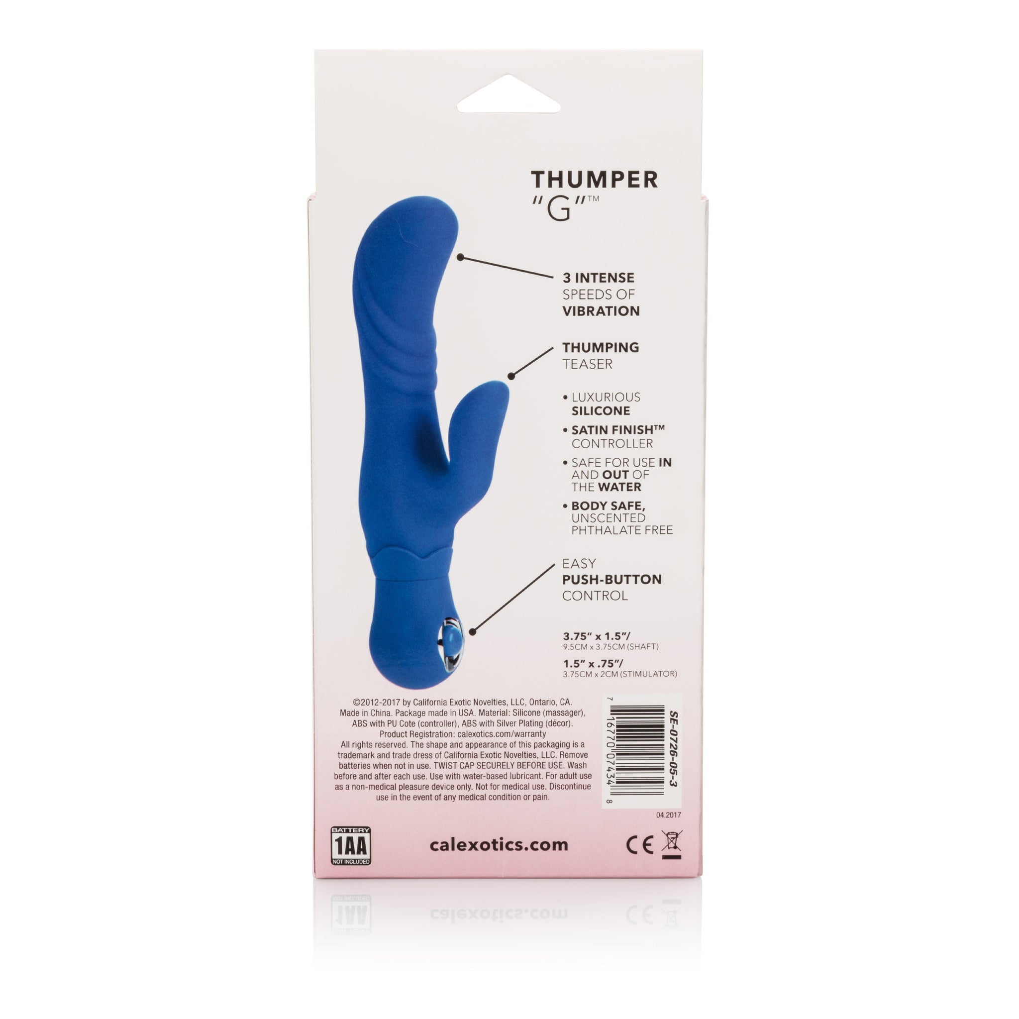 Posh Blue Silicone Thumper Dual Massager with 3 Speeds > Vibrators > Ladies > Rabbit - Tophatter Daily Deals