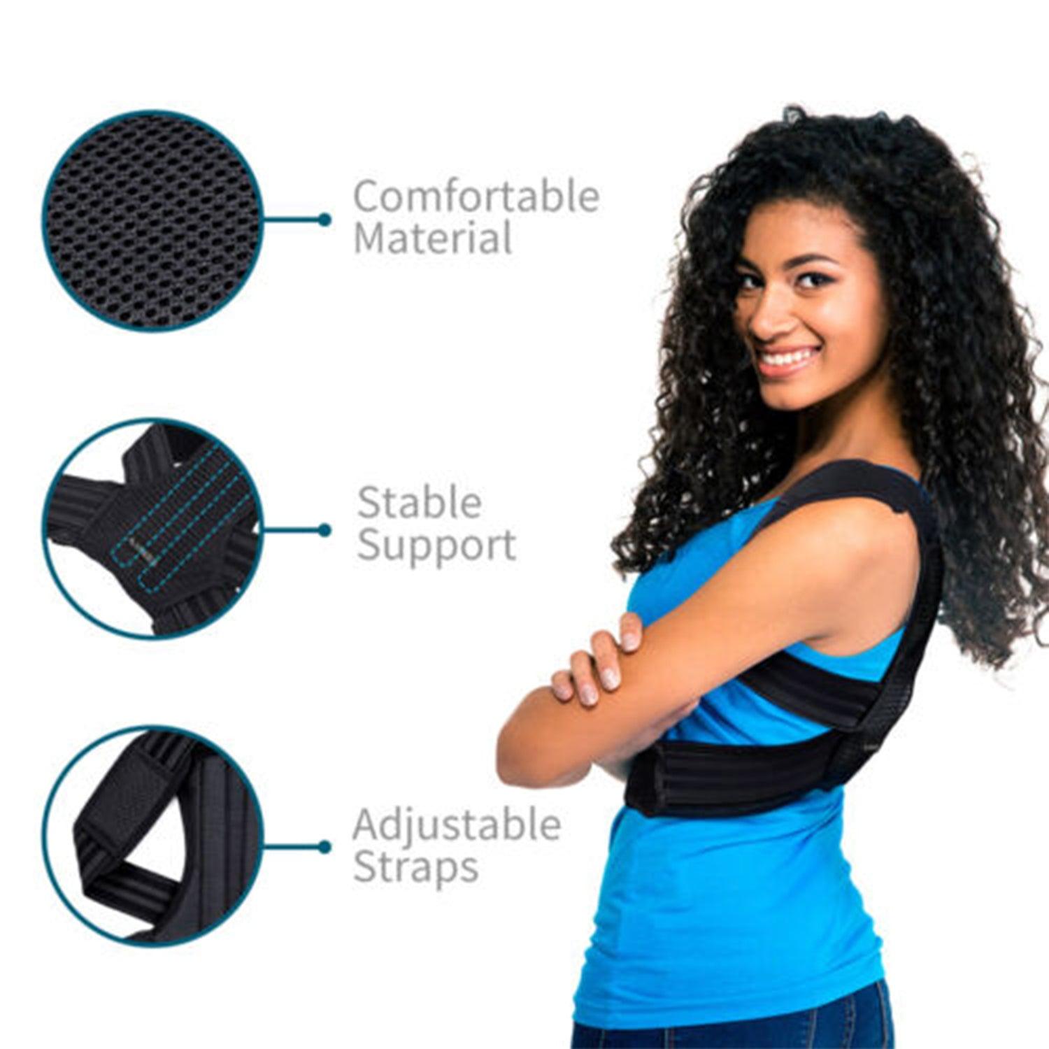 Support Belt for Low Back Pain - Posture Corrector Spine Back Support Pain Relief for Neck Back Shoulders Personal Care - Tophatter Daily Deals