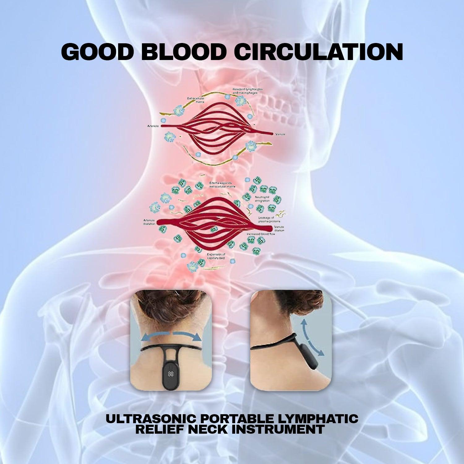 Lymphatic Neck Massager - Ultrasonic Portable Neck Instrument Intelligent Neck Hump Corrector Posture Orthotic Device Health & Beauty - Tophatter Daily Deals