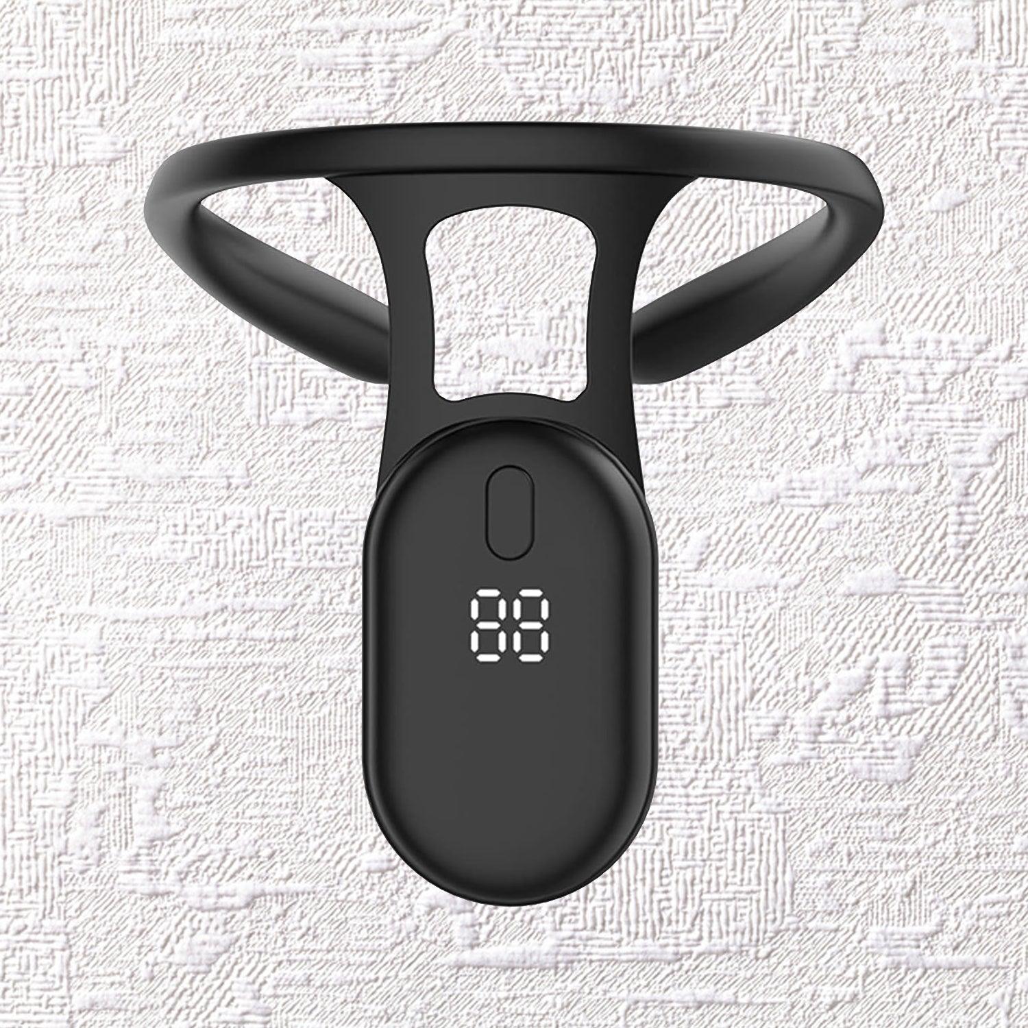 Lymphatic Neck Massager - Ultrasonic Portable Neck Instrument Intelligent Neck Hump Corrector Posture Orthotic Device Black Health & Beauty - Tophatter Daily Deals