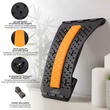 Back Stretcher Posture Corrector - Back Pain & Tension Relief Lower Lumbar Massage Orange Health & Beauty - Tophatter Daily Deals