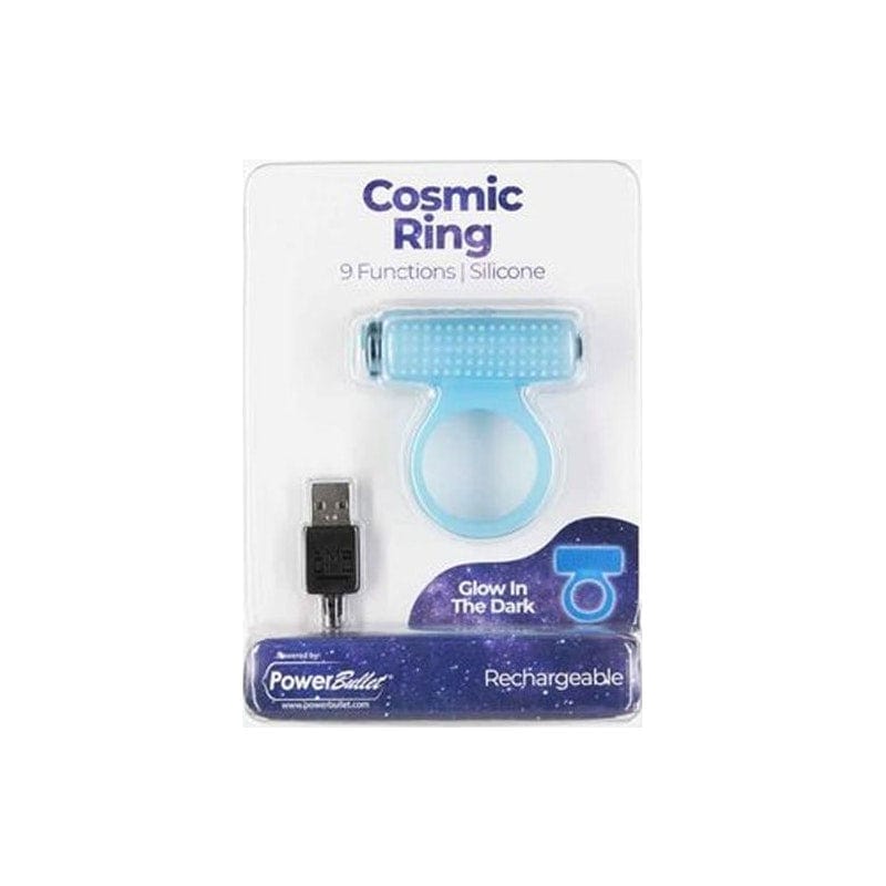Power Bullet Cosmic Cock Ring w Bullet Glow in the Dark > Cock Ring > Vibrating - Tophatter Daily Deals