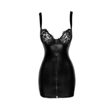 Power Wetlook Mini Dress with Lace Chest and Two Way Zipper > Clothes > Dresses and Chemises - Tophatter Daily Deals