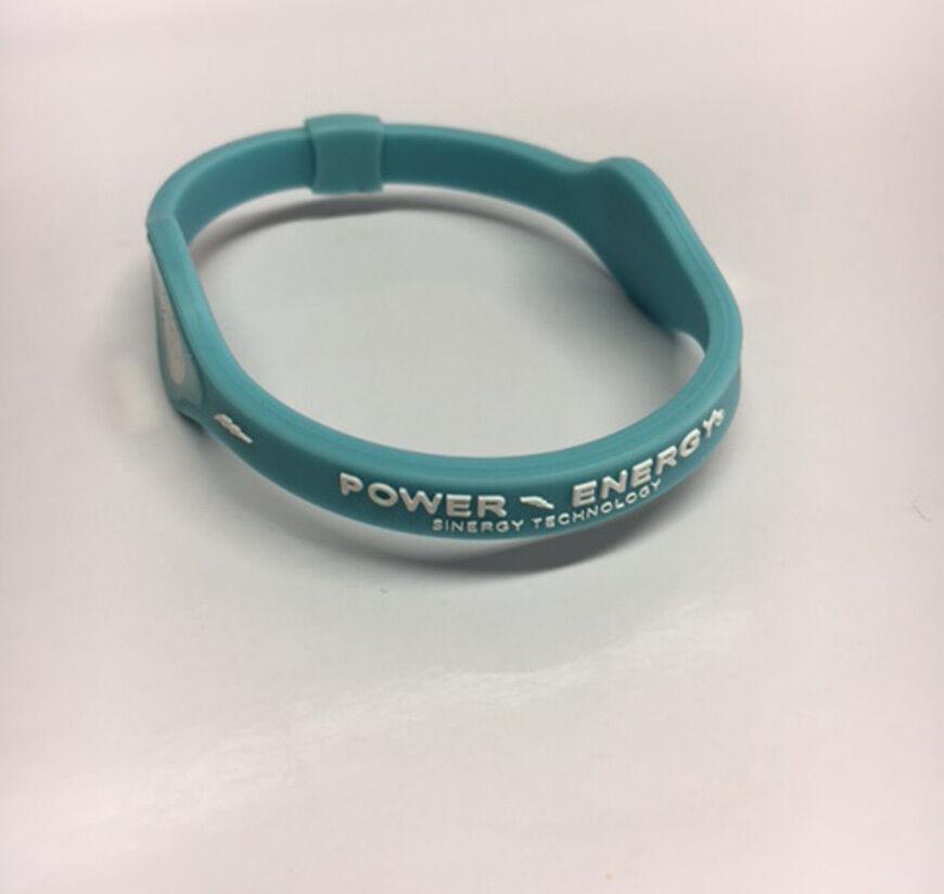Silicone Wristbands UK - Power Energy Balance Bands Sport Hologram Bracelet Wrist Band Light Blue Apparel & Accessories - Tophatter Daily Deals