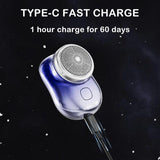 Small Electric Razor - Powerful Storm Shaver for Men Mini Shaver Portable Electric Shaver Personal Care - Tophatter Daily Deals