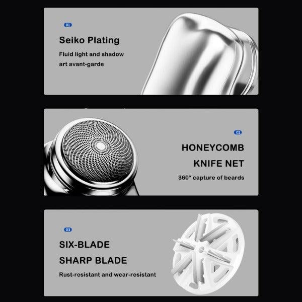 Small Electric Razor - Powerful Storm Shaver for Men Mini Shaver Portable Electric Shaver Personal Care - Tophatter Daily Deals