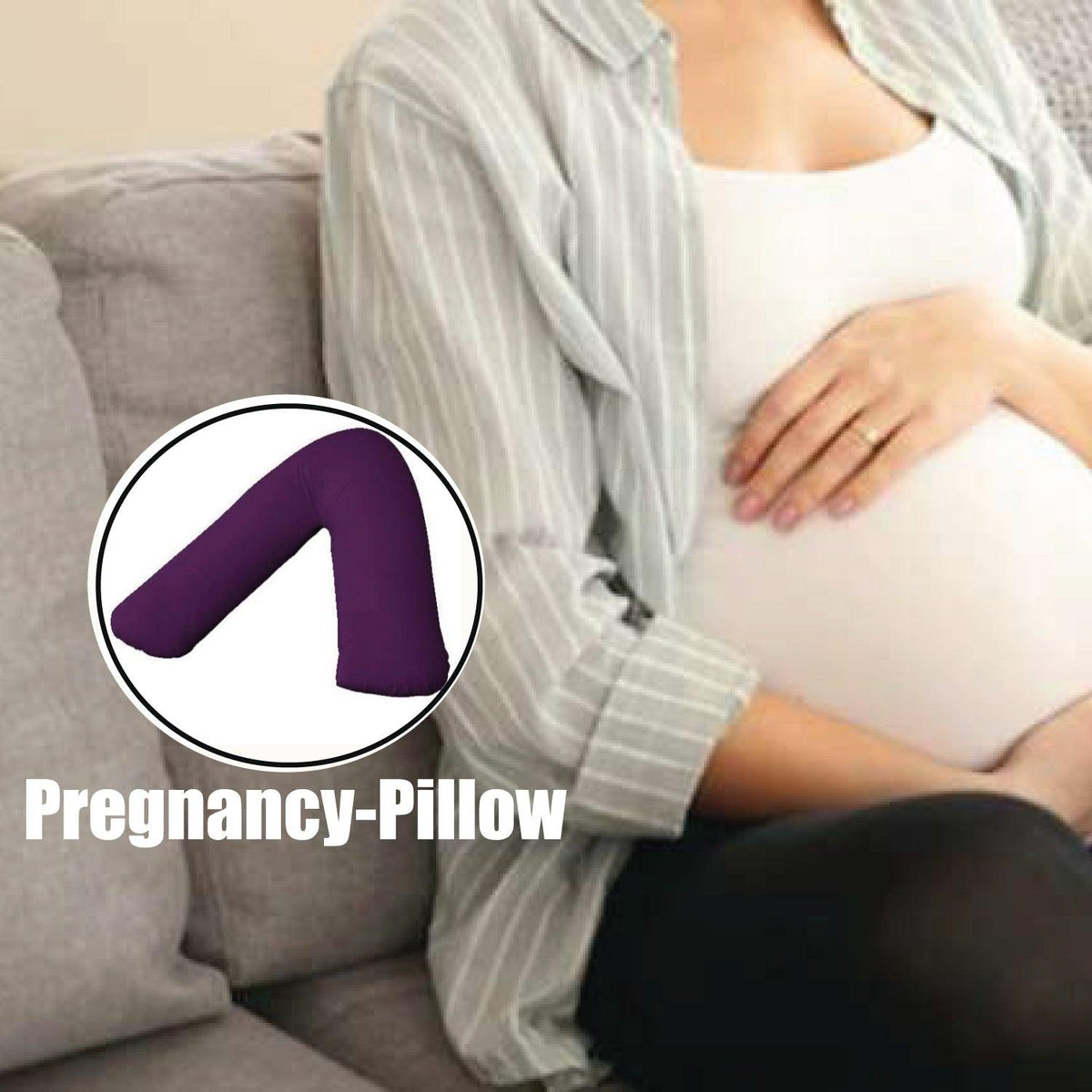 V Shape Pillow Case - Anti Allergy Triangle Pillow for Nursing, Maternity & Pregnancy – Extra Hollowfibre Cushioning to Supports Neck Head Pillows - Tophatter Daily Deals