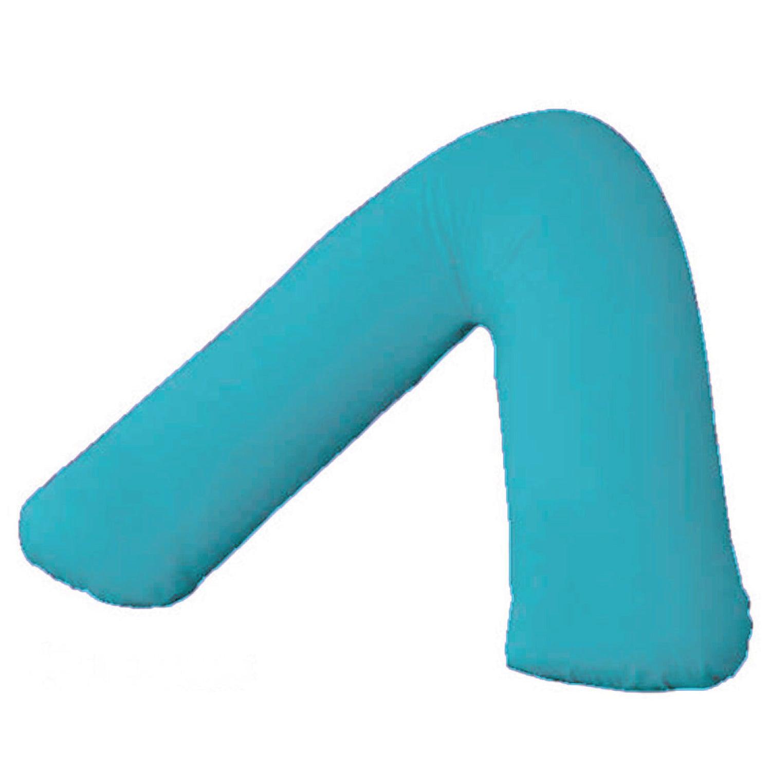 V Shape Pillow Case - Anti Allergy Triangle Pillow for Nursing, Maternity & Pregnancy – Extra Hollowfibre Cushioning to Supports Neck Head Teal Pillows - Tophatter Daily Deals