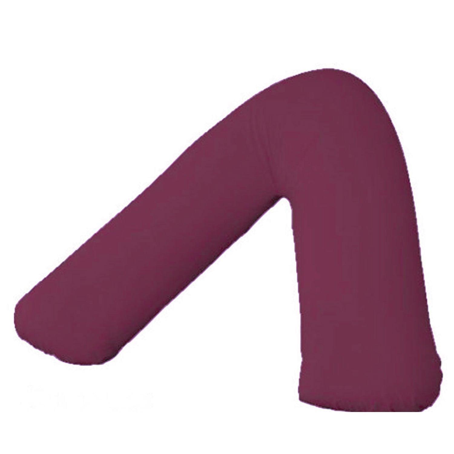 V Shape Pillow Case - Anti Allergy Triangle Pillow for Nursing, Maternity & Pregnancy – Extra Hollowfibre Cushioning to Supports Neck Head Plum Pillows - Tophatter Daily Deals