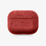 AirPods Pro Case Alcantara Fabric Luxe Protective Sleeve Red - Tophatter Daily Deals