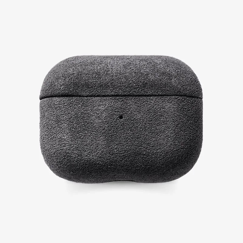 AirPods Pro Case Alcantara Fabric Luxe Protective Sleeve Dark gray - Tophatter Daily Deals