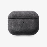 AirPods Pro Case Alcantara Fabric Luxe Protective Sleeve Dark gray - Tophatter Daily Deals