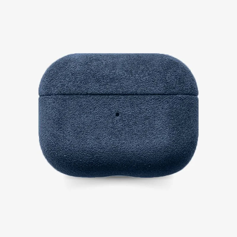 AirPods Pro Case Alcantara Fabric Luxe Protective Sleeve Gray blue - Tophatter Daily Deals