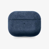 AirPods Pro Case Alcantara Fabric Luxe Protective Sleeve Gray blue - Tophatter Daily Deals