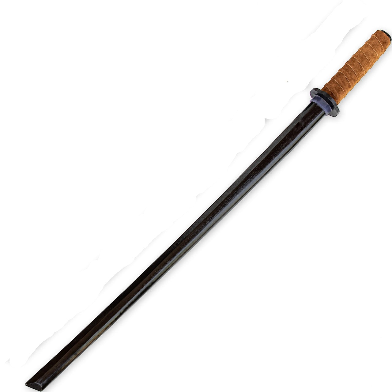 Premium Black Indian Rosewood Bokken with Genuine Leather Wrapped Handle ninja & martial arts - Tophatter Daily Deals