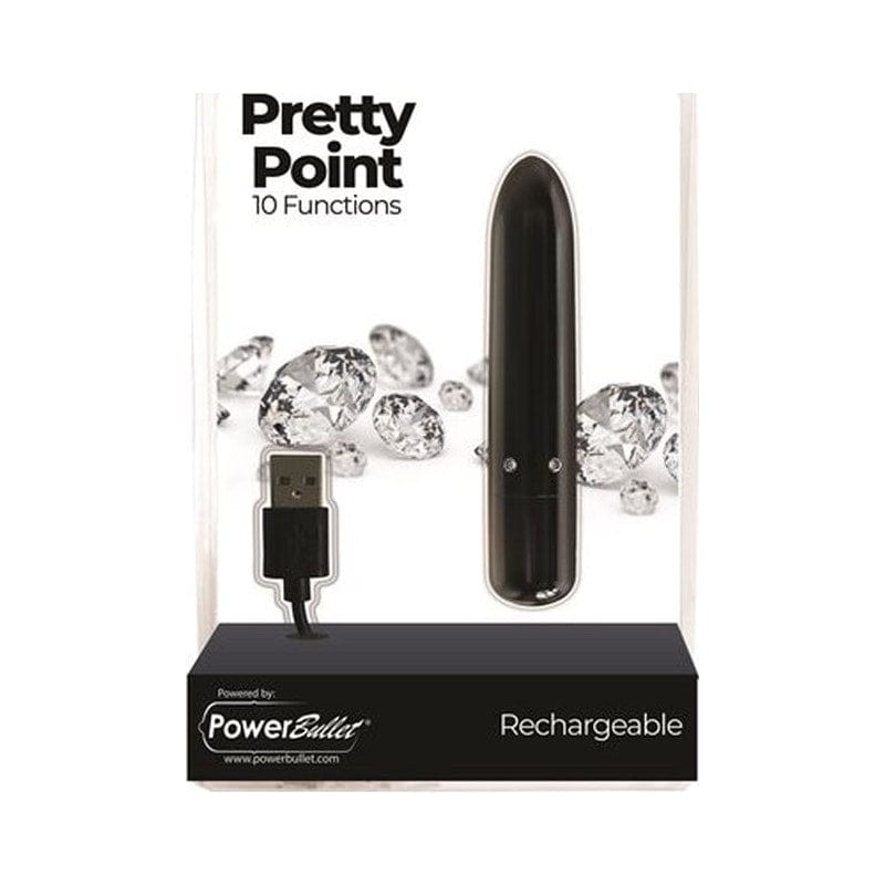 Pretty Point 4in Power Bullet Black Vibrator with 10 Functions > Vibrators > Mini Vibrators - Tophatter Daily Deals