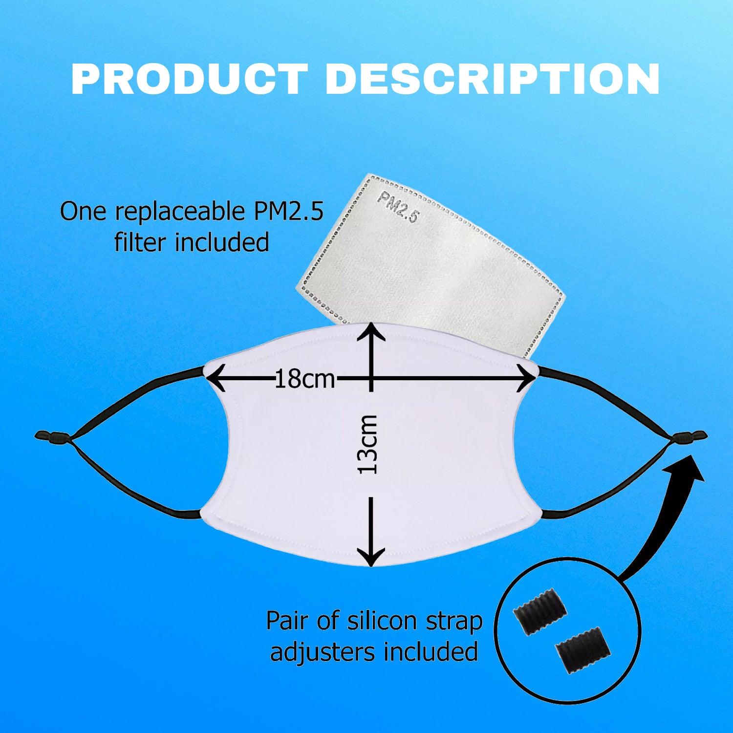 Personalised Face Masks - Custom Face Masks Printed With Any Text, Photo Image Or Logo! Custom product - Tophatter Daily Deals