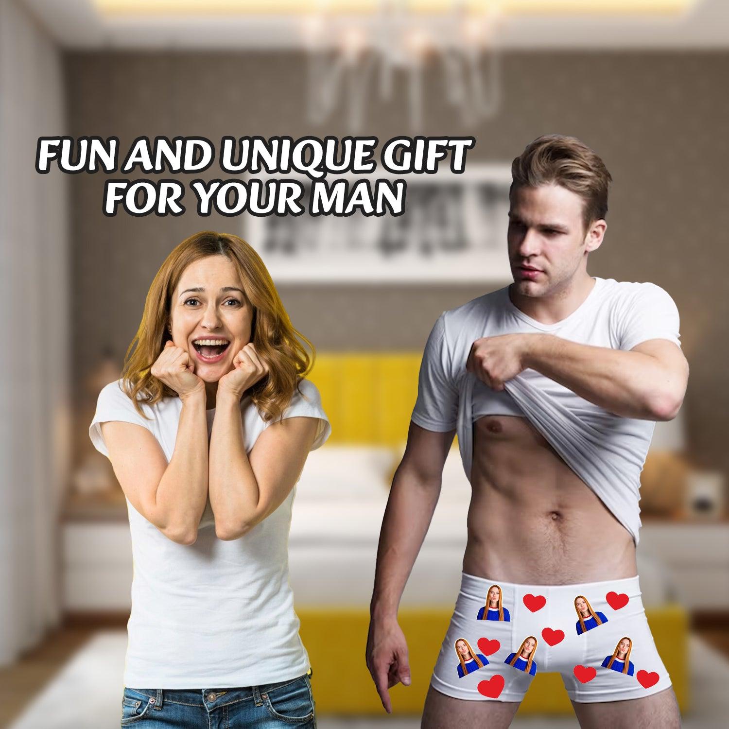 Personalised Boxer Shorts - Custom Printed Underwear Boyfriend Gift Custom product - Tophatter Daily Deals