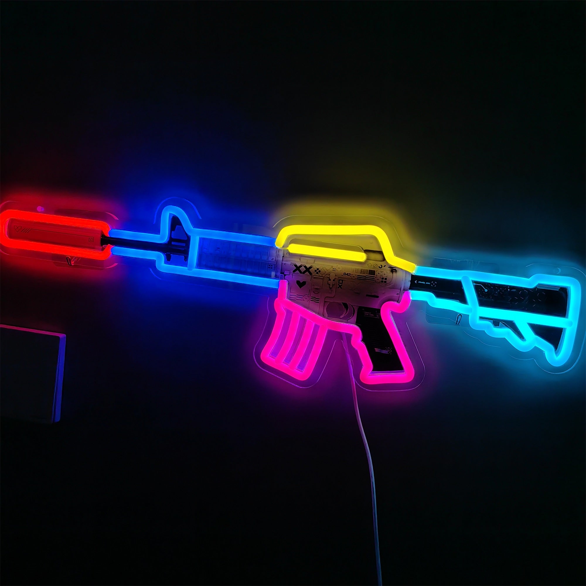M4A1-S Printstream Rifle Neon Light Wall Decor - Tophatter Daily Deals