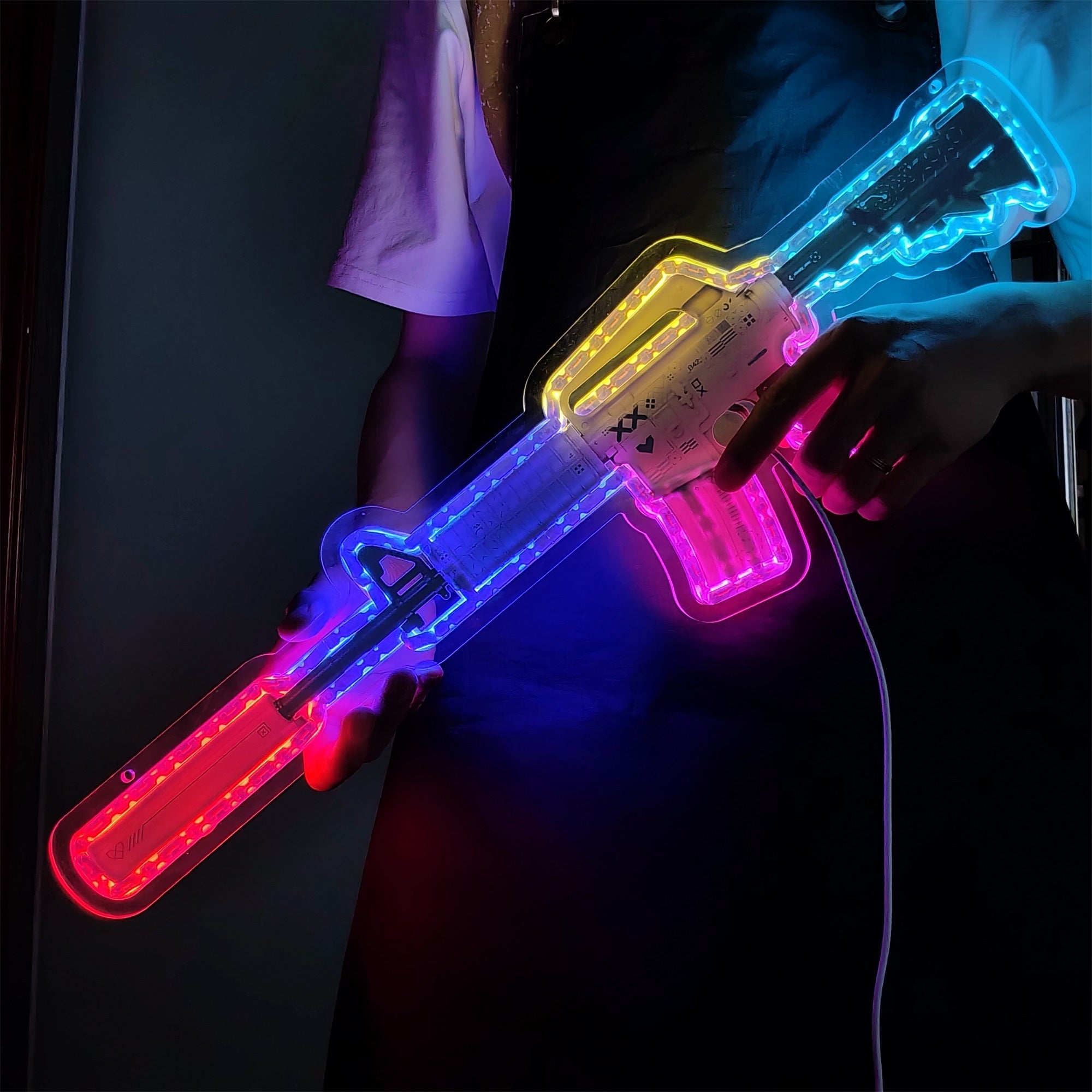 M4A1-S Printstream Rifle Neon Light Wall Decor - Tophatter Daily Deals