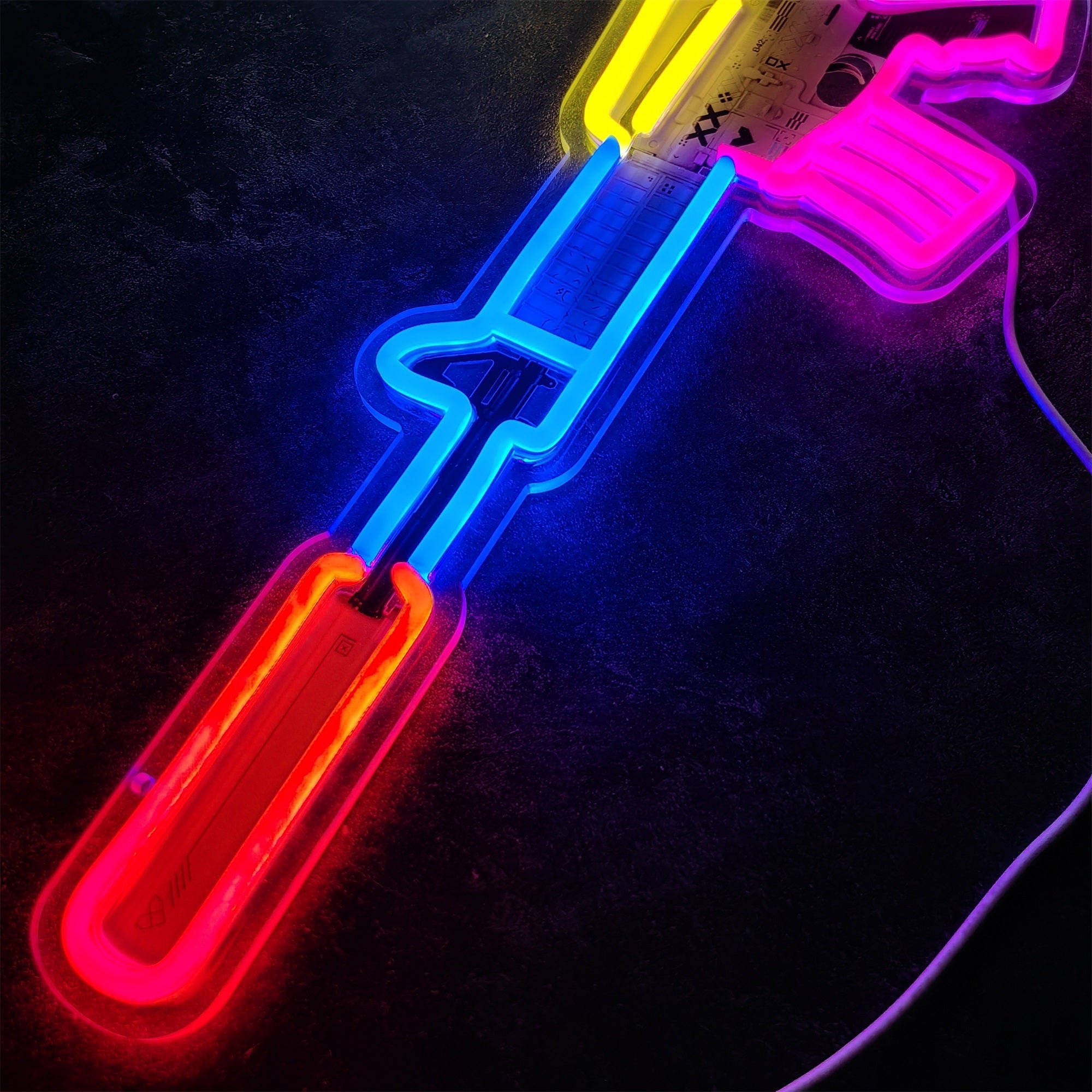M4A1-S Printstream Rifle Neon Light Wall Decor - Tophatter Daily Deals