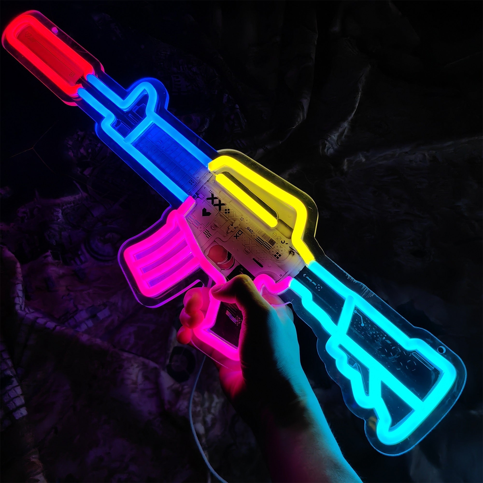 M4A1-S Printstream Rifle Neon Light Wall Decor - Tophatter Daily Deals
