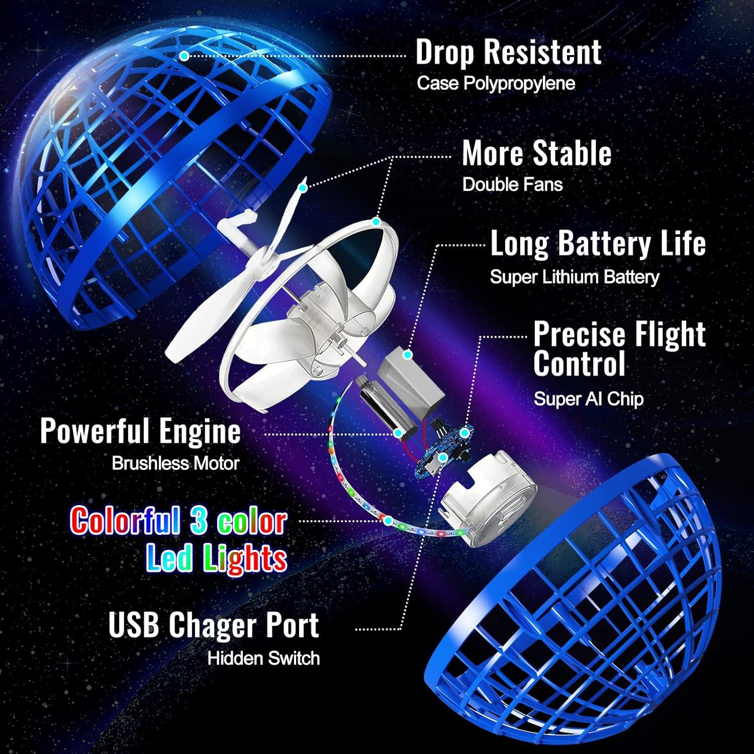 Flying Orb Balls - Pro Flying Ball Space Orb Magic Mini Drone UFO Boomerang Ball Boy Girl Toy Gifts Personal Care - Tophatter Daily Deals