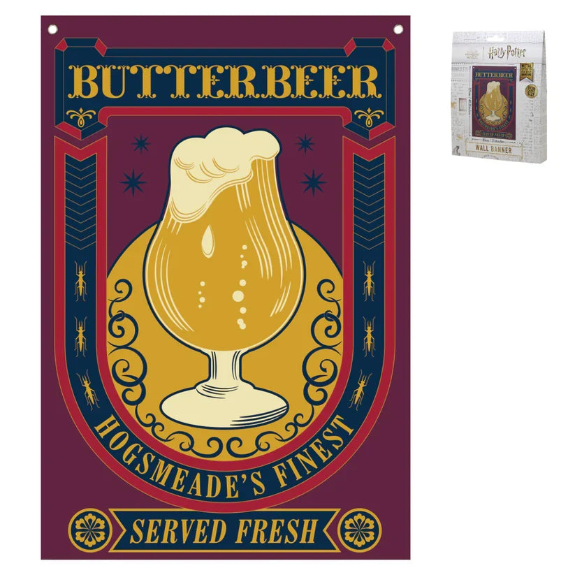 Harry Potter Butterbeer Wall Banner Collectible Merchandise - Tophatter Daily Deals