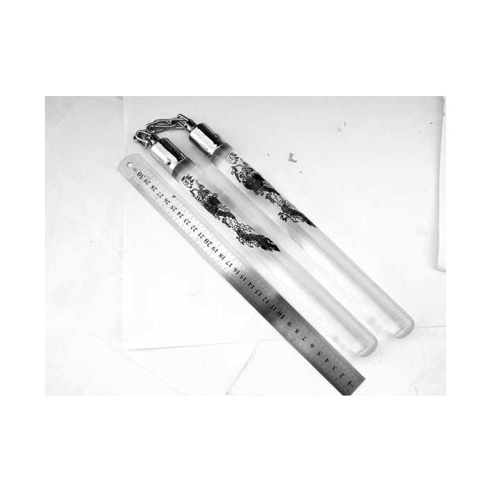Nunchaku (Nunchaku) - Black dragon (Acrylic) Nunchucks - Tophatter Daily Deals
