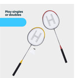Badminton Sets for Garden - 4 Player Racket Shuttlecock Poles Net Bag Garden Game Sports & Outdoor - Tophatter Daily Deals