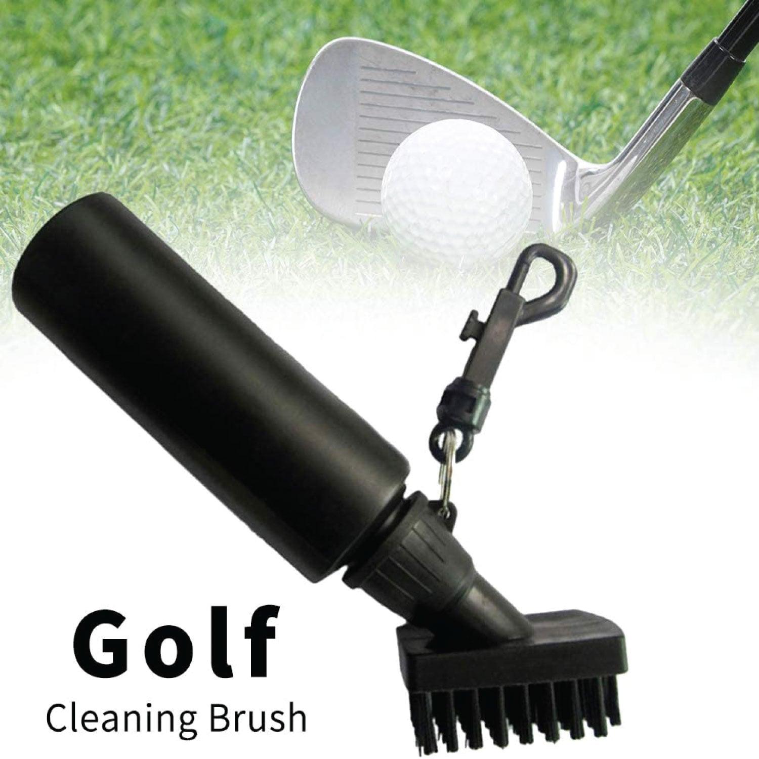 Golf Club Cleaning Brush - Golf Club Brush Groove Cleaner with Built-in Water Spray & Retractable Keychain Golf - Tophatter Daily Deals