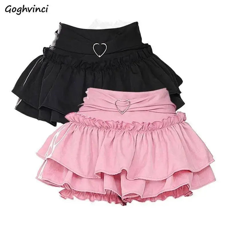Puffy Cake Skirts Women Ruffles Chic Popular Sweet Spicy Girls Gothic All-match Korean Fashion Streetwear Summer Popular Y2k - Tophatter Daily Deals