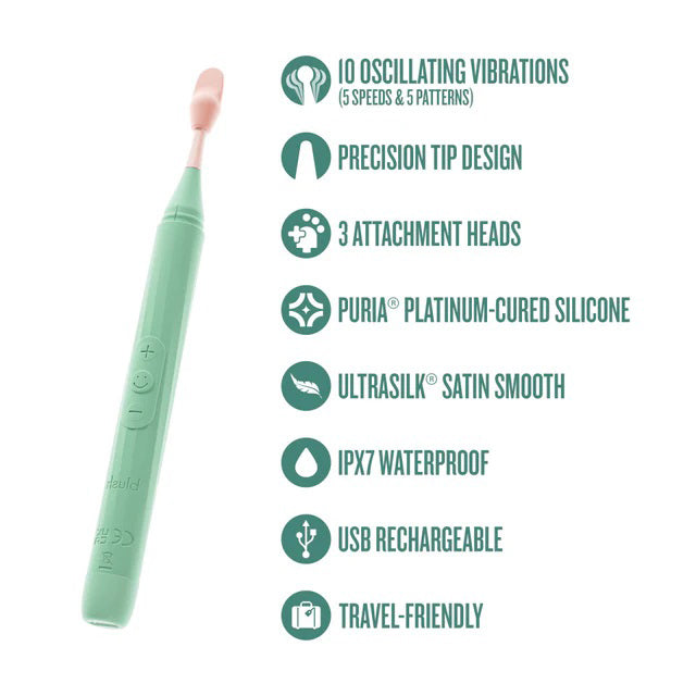 Blush Sage (Green) – Luxury Oscillating Wand Vibrator > Vibrators > Ladies > Clitoral Vibrators and Stimulators - Tophatter Daily Deals