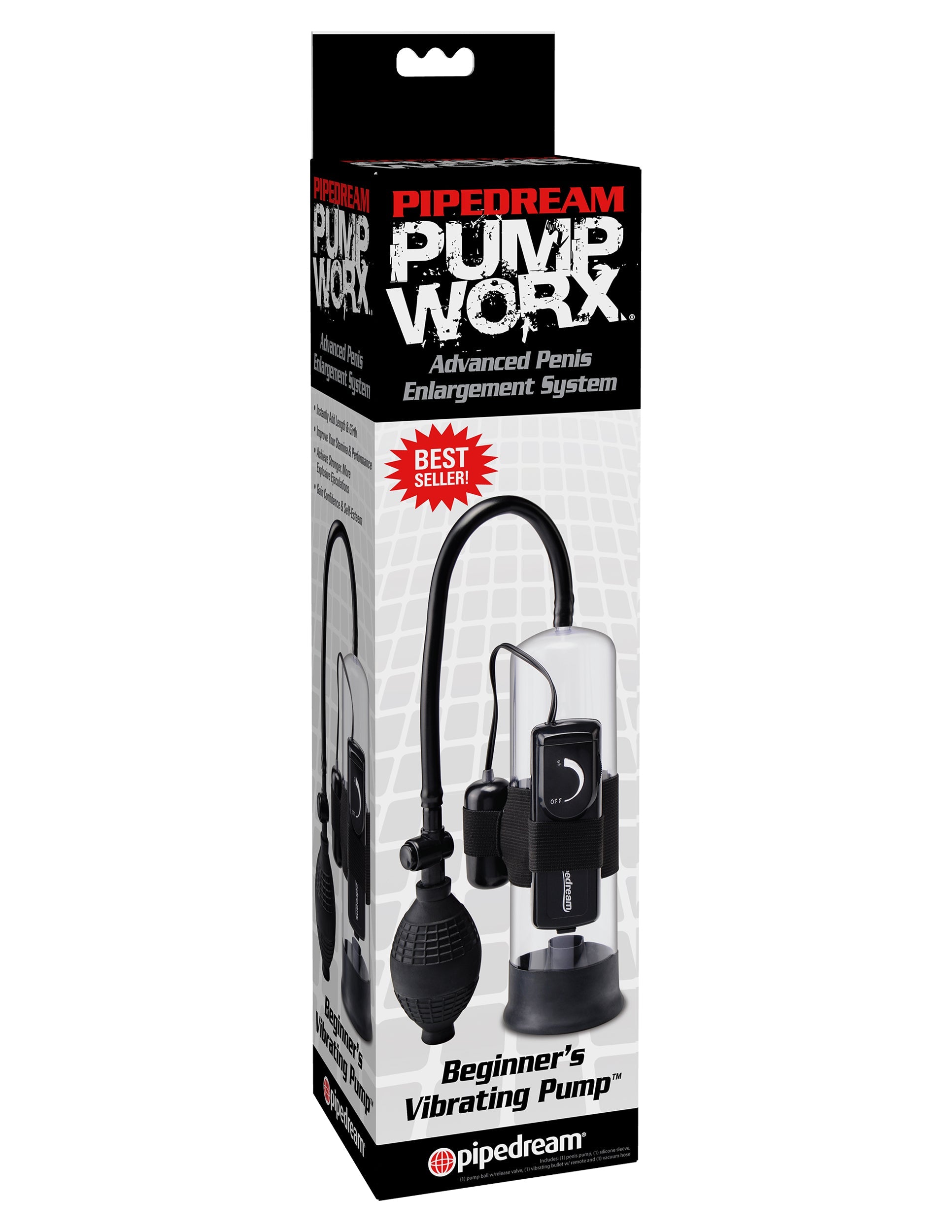 Pump Worx Beginner Vibrating Penis Pump Clear Black > Pumps > Penis Pumps - Tophatter Daily Deals