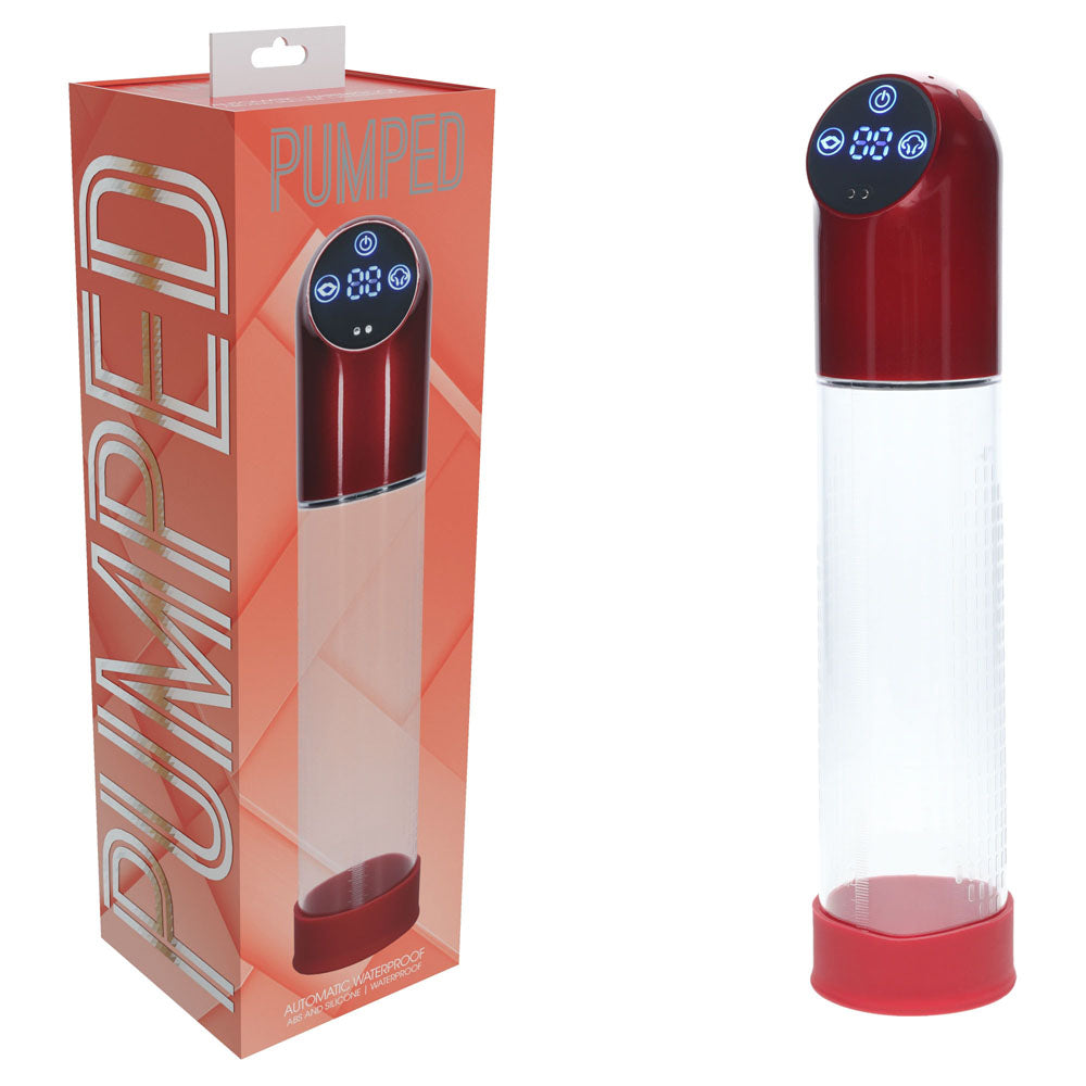 Pumped Automatic Waterproof Penis Pump Metal Clear Design - 20cm > Pumps > Penis Pumps Electric - Tophatter Daily Deals