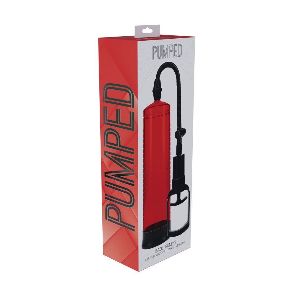 Pumped Basic Penis Pump 2 Red - 20cm x 6cm > Pumps > Penis Pumps - Tophatter Daily Deals