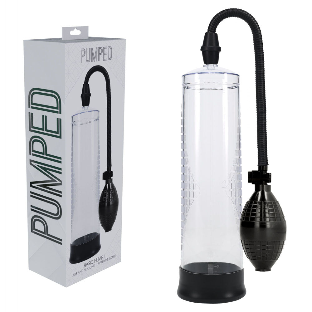 Pumped Basic Pump 1 Transparent Clear Penis Pump - 20cm x 6cm > Pumps > Penis Pumps - Tophatter Daily Deals
