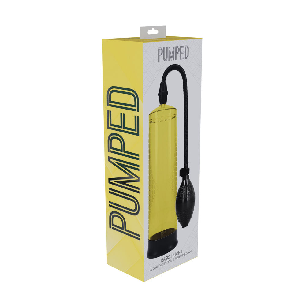 Pumped Basic Pump 1 Yellow Penis Pump - 20cm x 6cm > Pumps > Penis Pumps - Tophatter Daily Deals
