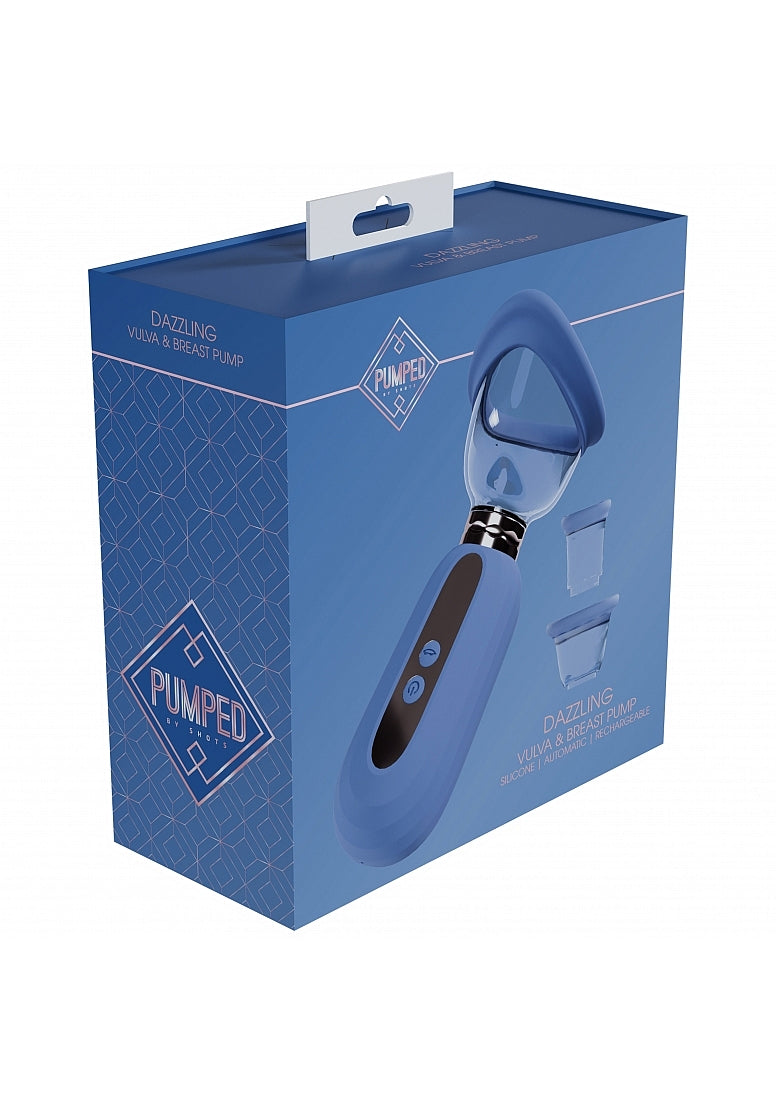 Pumped Delightful Automatic 5 Speed Silicone Vulva and Breast Pump Blue > Pumps > Female Pumps - Tophatter Daily Deals