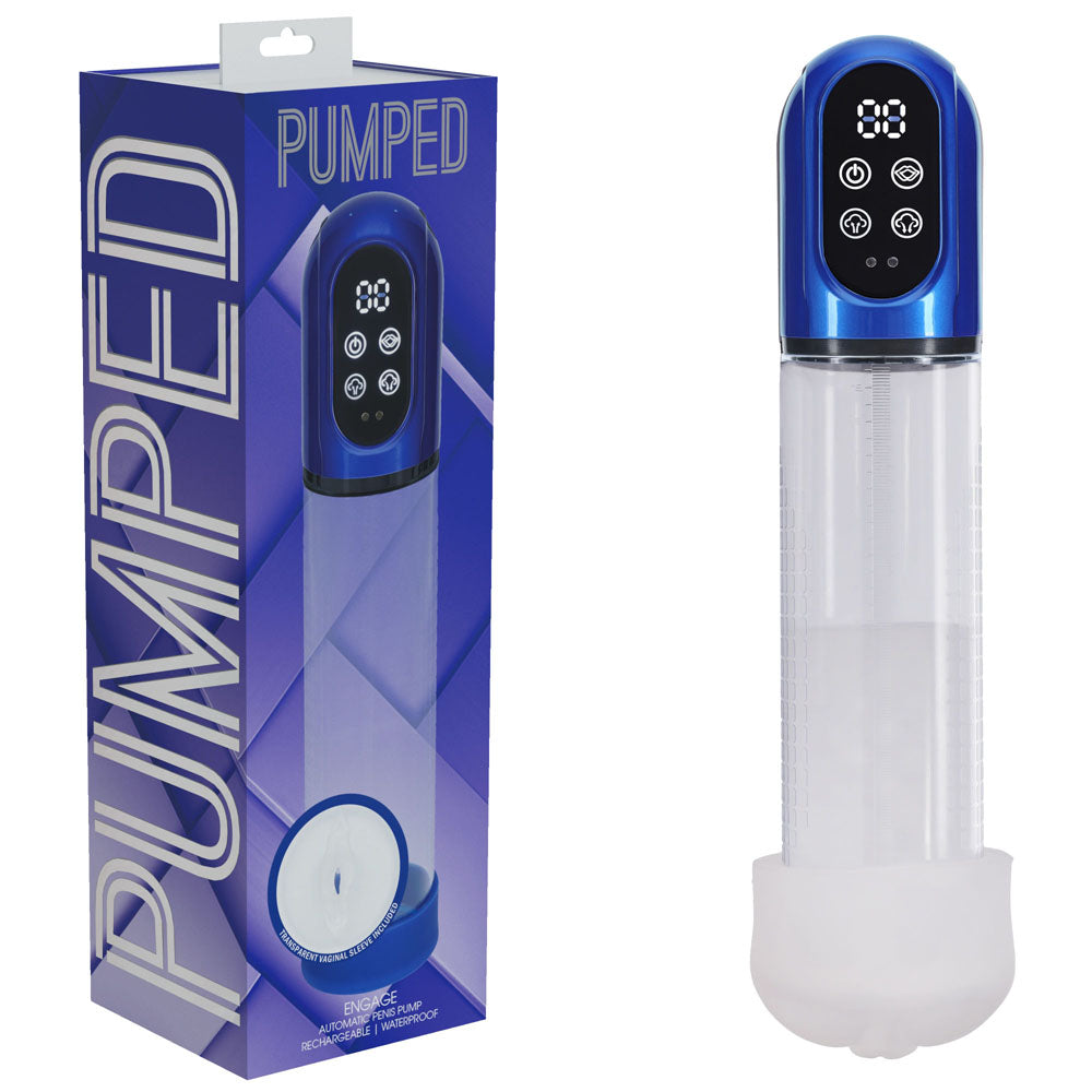 Pumped Engage Automatic Penis Pump Metallic 21cm Insertable > Pumps > Penis Pumps Electric - Tophatter Daily Deals