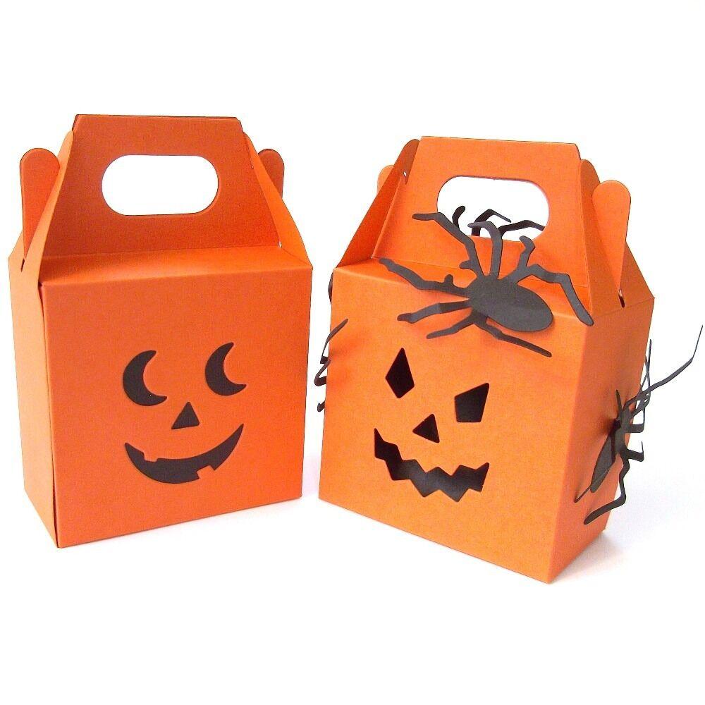 Pumpkin Favor Boxes - 10 x Orange Pumpkin Boxes Trick or Treat Halloween Box Festive & Franchise - Tophatter Daily Deals