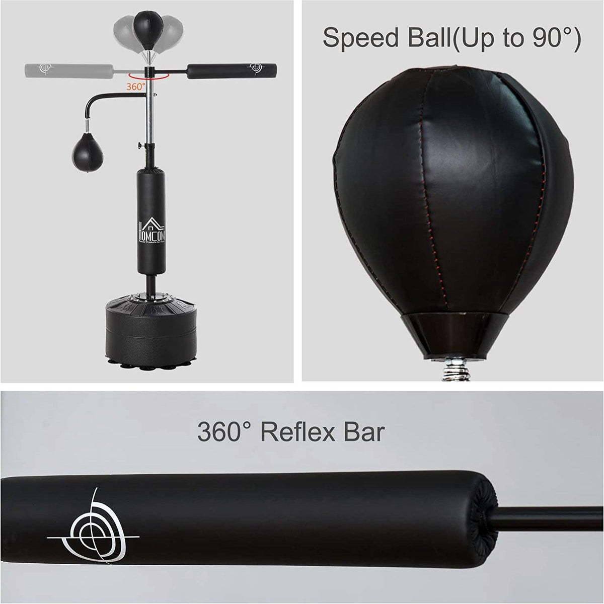 Punch Bag and Stand - 3-in-1 Freestanding Boxing Punching Bag Stand with 2 Speed Balls 360° Relax Bar PU-Wrapped Bag & Waterable Base Sports & Outdoor - Tophatter Daily Deals