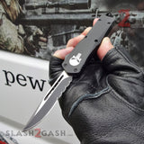 Punisher Skull OTF Knife Small 7" Delta Force Switchblade - Single Serr Single Edge Serrated Knife-OTF - Tophatter Daily Deals
