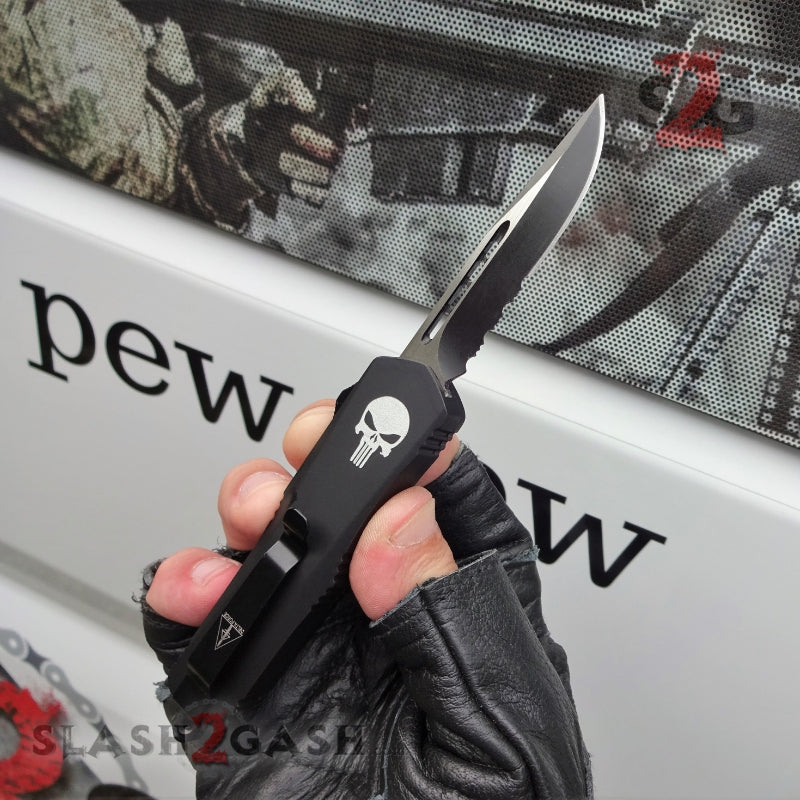 Punisher Skull OTF Knife Small 7" S2G Tactical Switchblade - 6 Blades Knife-OTF - Tophatter Daily Deals