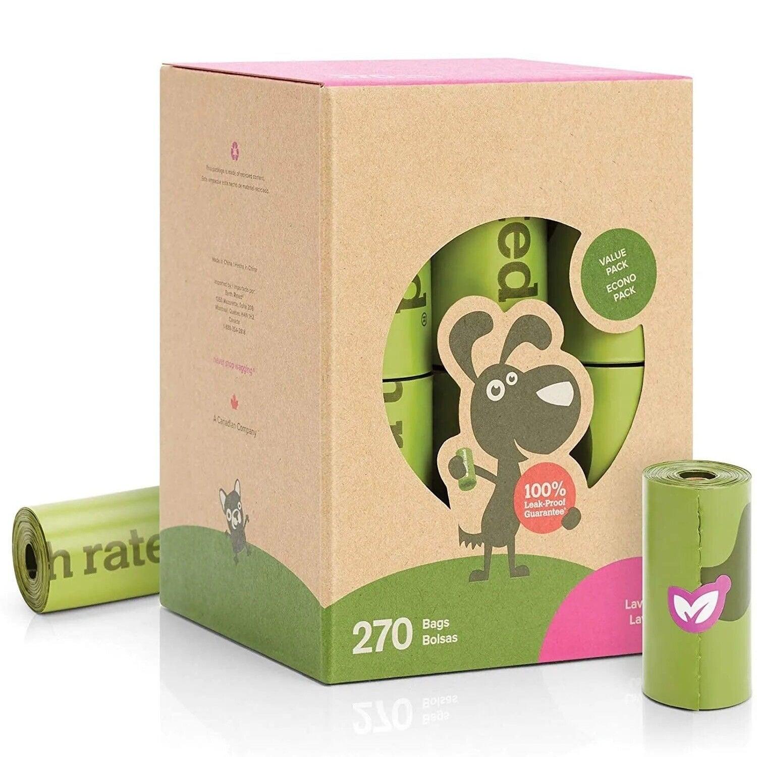 Thickest Dog Poop Bags - 270 Count Puppy Poo Bags Waste Refill Roll Lavender Scented Pet Products - Tophatter Daily Deals