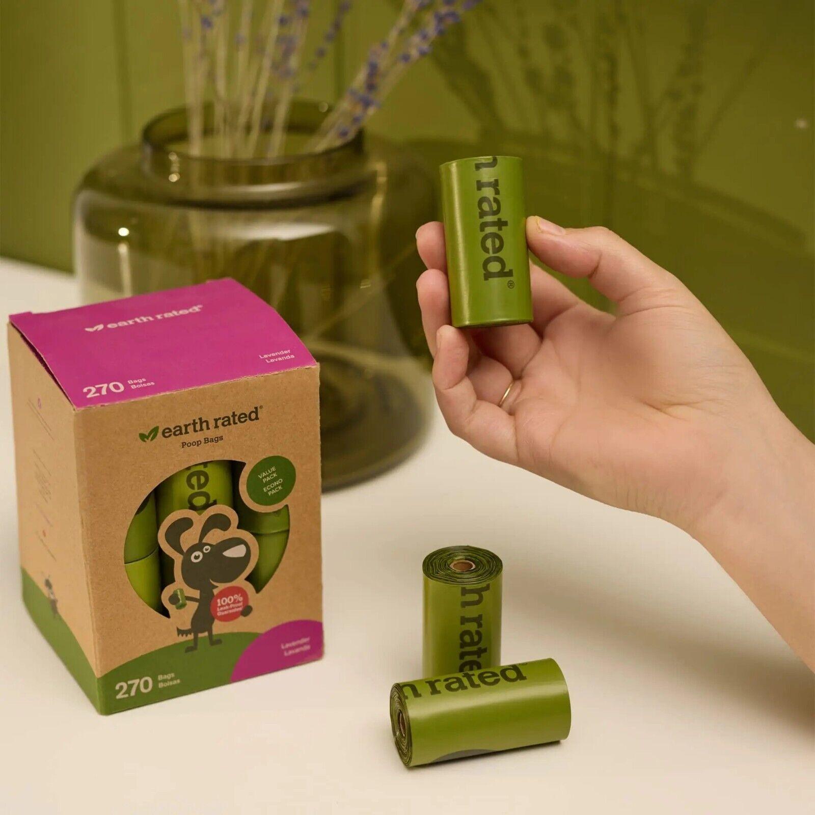 Thickest Dog Poop Bags - 270 Count Puppy Poo Bags Waste Refill Roll Lavender Scented Pet Products - Tophatter Daily Deals