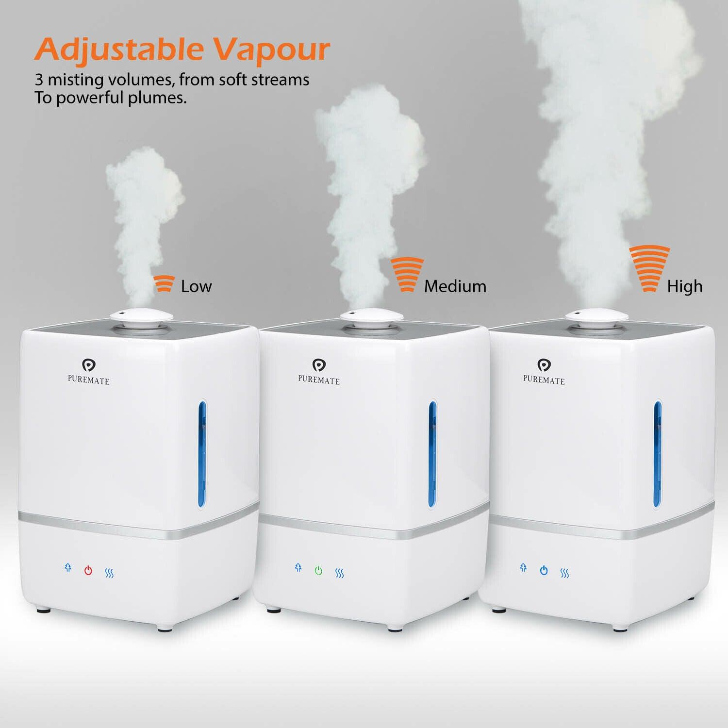 Cold Mist Humidifier - Air Humidifier for Room 5L Ultrasonic Cool & Hot Mist Humidifier Ioniser & Aroma Diffuser Apparel & Accessories - Tophatter Daily Deals